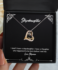 Load image into Gallery viewer, To My Stepdaughter Gifts, I Have A Daughter, Love Dancing Necklace For Women, Birthday Jewelry Gifts From Stepmom
