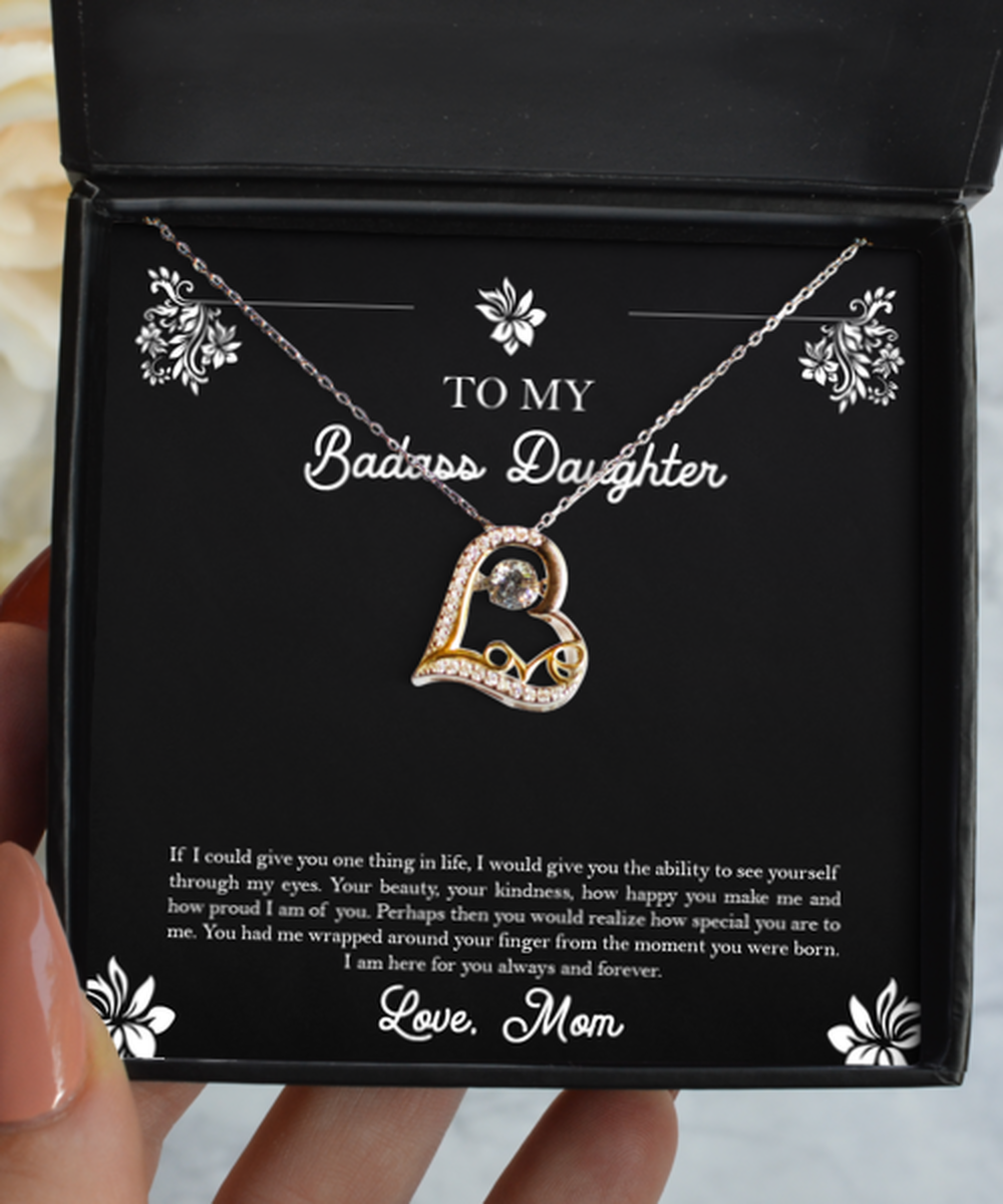To My Badass Daughter Gifts, Your Kindness, Love Dancing Necklace For Women, Birthday Jewelry Gifts From Mom