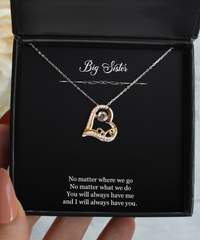 Load image into Gallery viewer, To My Sister Gifts, Big Sister, Love Dancing Necklace For Women, Birthday Jewelry Gifts From Sister
