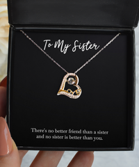 Load image into Gallery viewer, To My Sister Gifts, No Better Friend Than You, Love Dancing Necklace For Women, Birthday Jewelry Gifts From Sister

