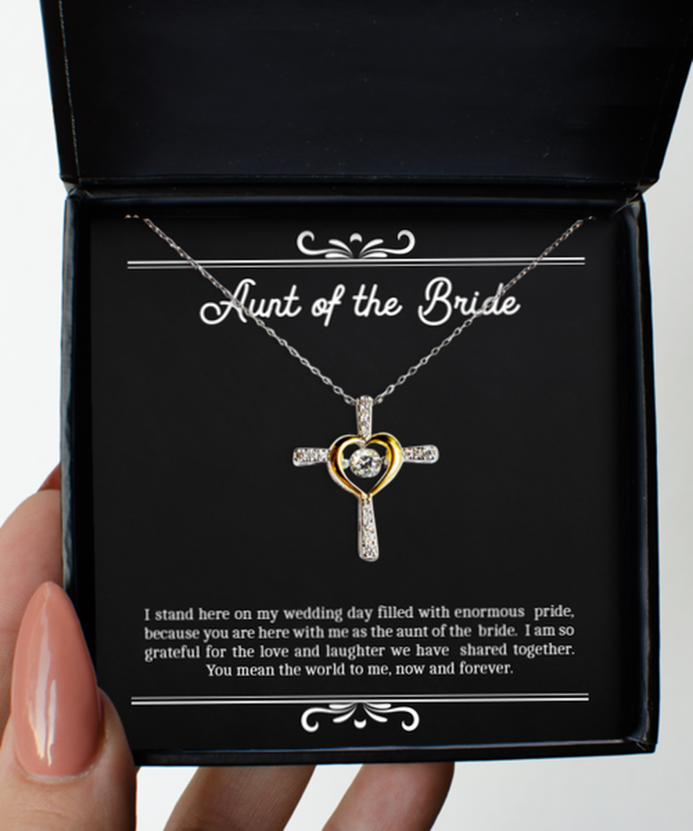 Aunt Of The Bride Gifts, You Mean The Wortd To Me, Cross Dancing Necklace For Women, Wedding Day Thank You Ideas From Bride