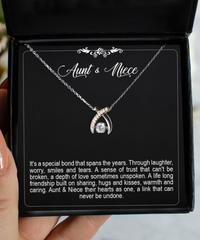 Load image into Gallery viewer, To My NIECE Gifts, Special Bond, Wishbone Dancing Necklace For Women, Birthday Jewelry Gifts From Aunt
