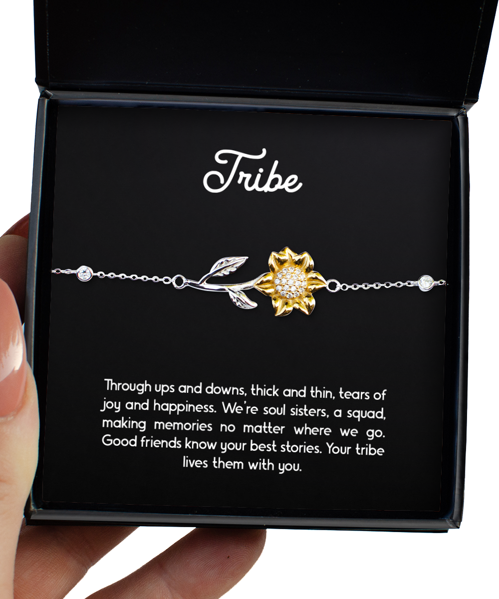 To My Best Friend  Gifts, Tribe, Sunflower Bracelet For Women, Birthday Jewelry Gifts From Soul Sister