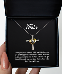 Load image into Gallery viewer, To My Best Friend  Gifts, Tribe, Cross Dancing Necklace For Women, Birthday Jewelry Gifts From Soul Sister
