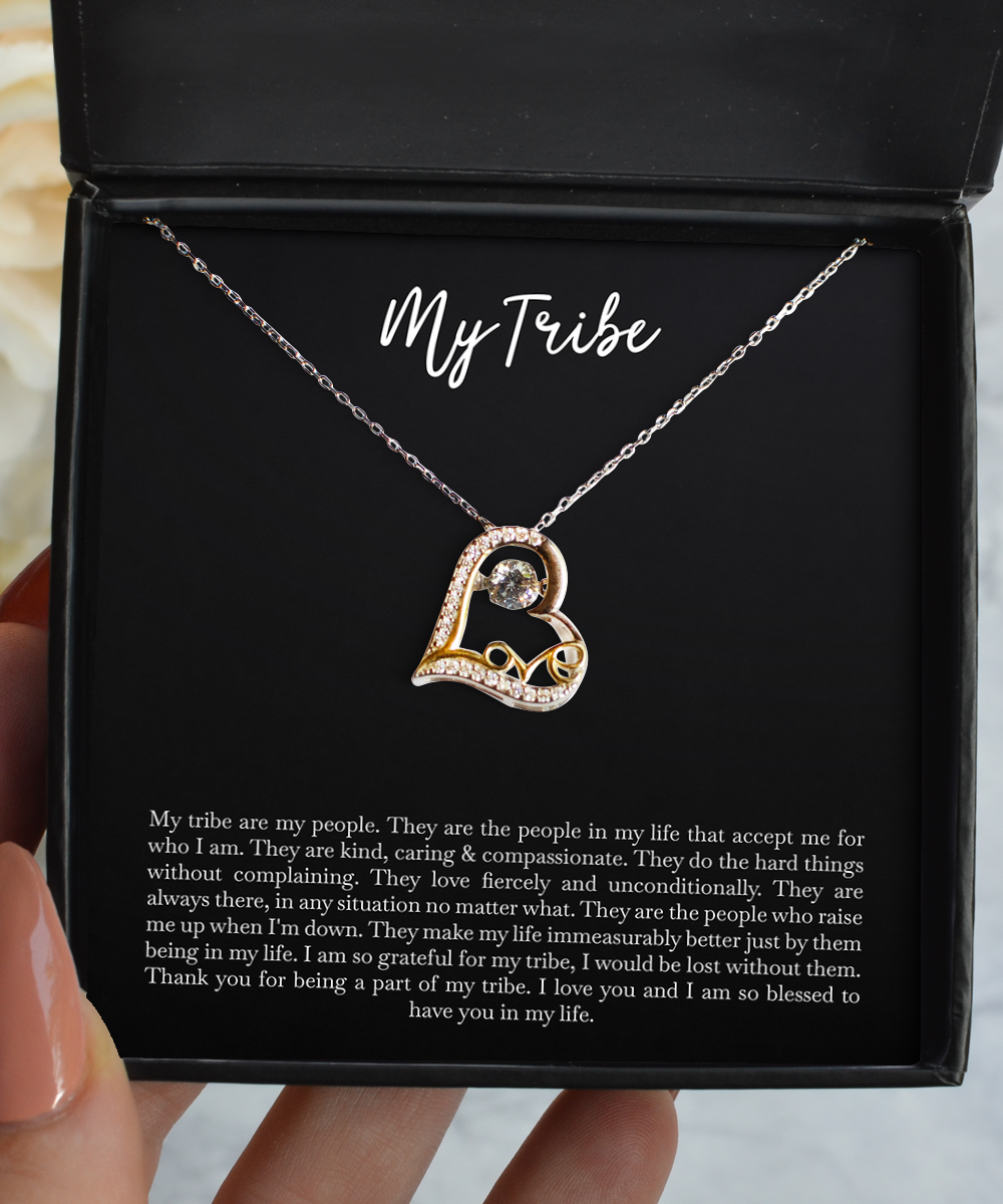 To My Best Friend  Gifts, My Tribe , Love Dancing Necklace For Women, Birthday Jewelry Gifts From Soul Sister