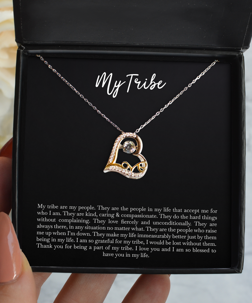 To My Best Friend  Gifts, My Tribe , Love Dancing Necklace For Women, Birthday Jewelry Gifts From Soul Sister