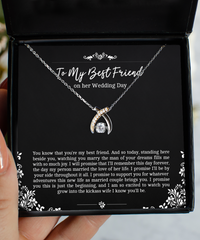 Load image into Gallery viewer, Bride Gifts, You Know That You&#39;re My Best Friend, Wishbone Dancing Neckace For Women, Wedding Day Thank You Ideas From Best Friend
