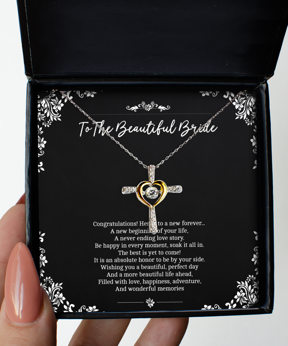 Bride Gifts, Congratulations, Cross Dancing Necklace For Women, Wedding Day Thank You Ideas From Best Friend