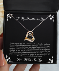 Load image into Gallery viewer, To My Daughter in Law Gifts, I Will Forever Love You, Love Dancing Necklace For Women, Birthday Jewelry Gifts From Mother-in-law
