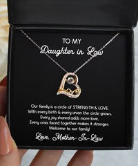 Load image into Gallery viewer, To My Daughter in Law Gifts, Circle of Strength and Love, Love Dancing Necklace For Women, Birthday Jewelry Gifts From Mother-in-law
