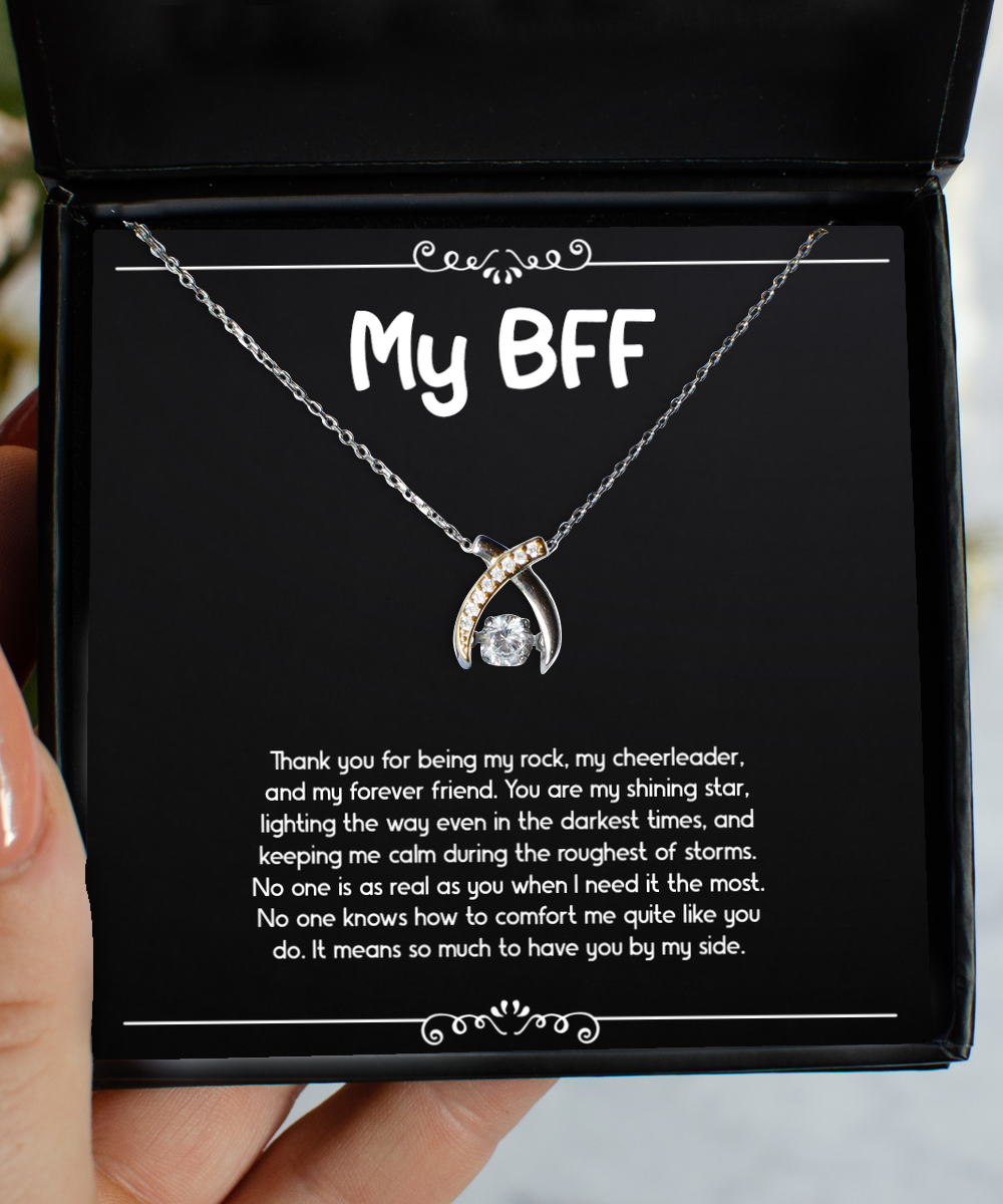 To My Friend Gifts, It Means So Much To Have You By My Side, Wishbone Dancing Necklace For Women, Birthday Jewelry Gifts From Bestie