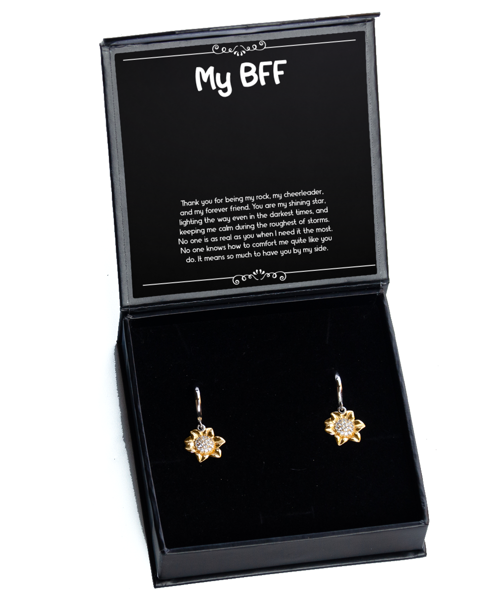 To My Friend Gifts, It Means So Much To Have You By My Side, Sunflower Earrings For Women, Birthday Jewelry Gifts From Bestie