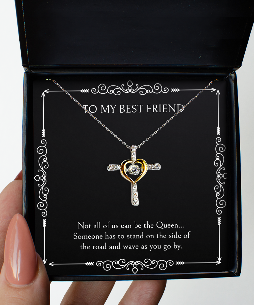 To My Friend Gifts, Someone Has To Stand, Cross Dancing Necklace For Women, Birthday Jewelry Gifts From Bestie