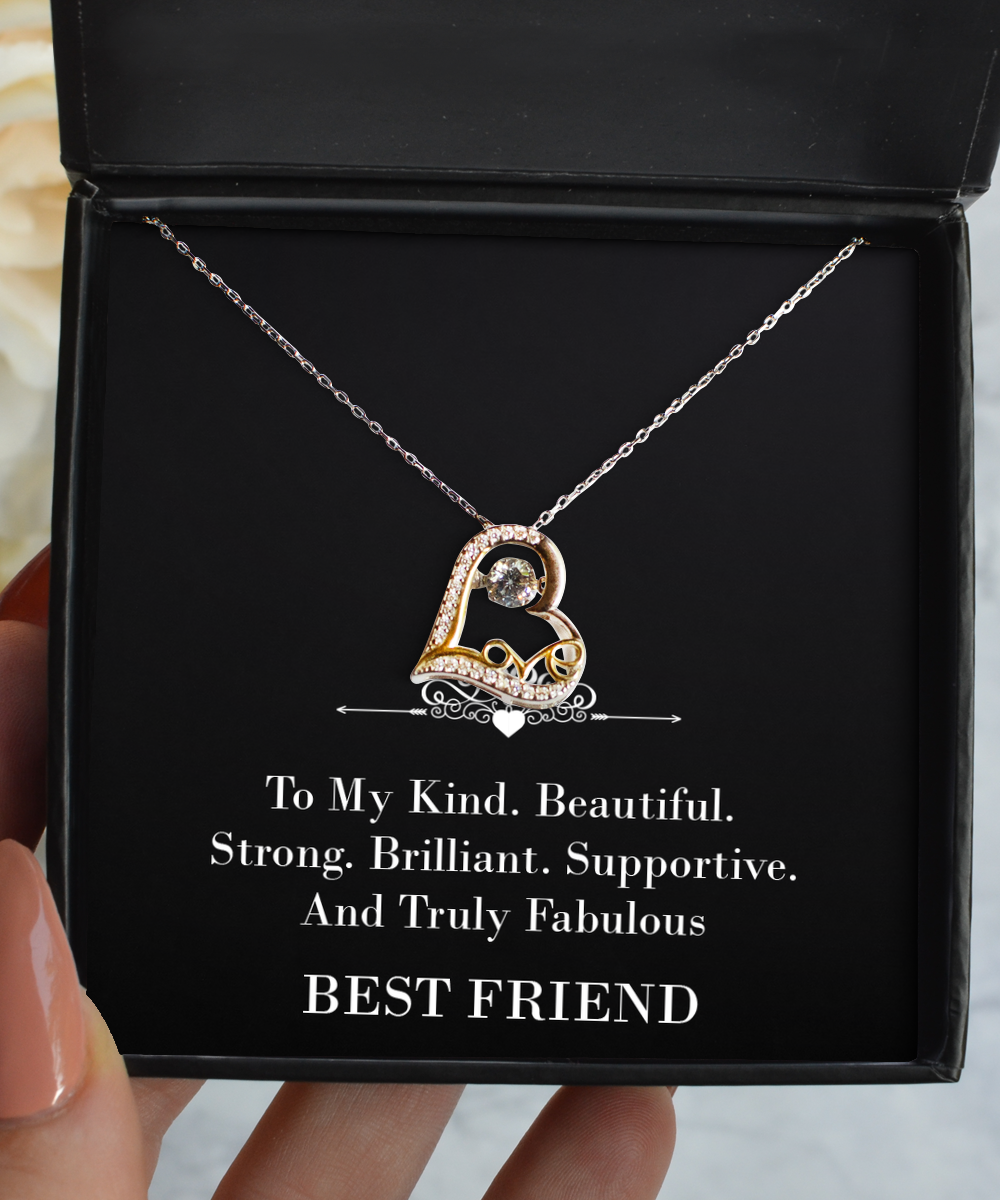 To My Friend Gifts, Truly Fabulous, Love Dancing Necklace For Women, Birthday Jewelry Gifts From Bestie