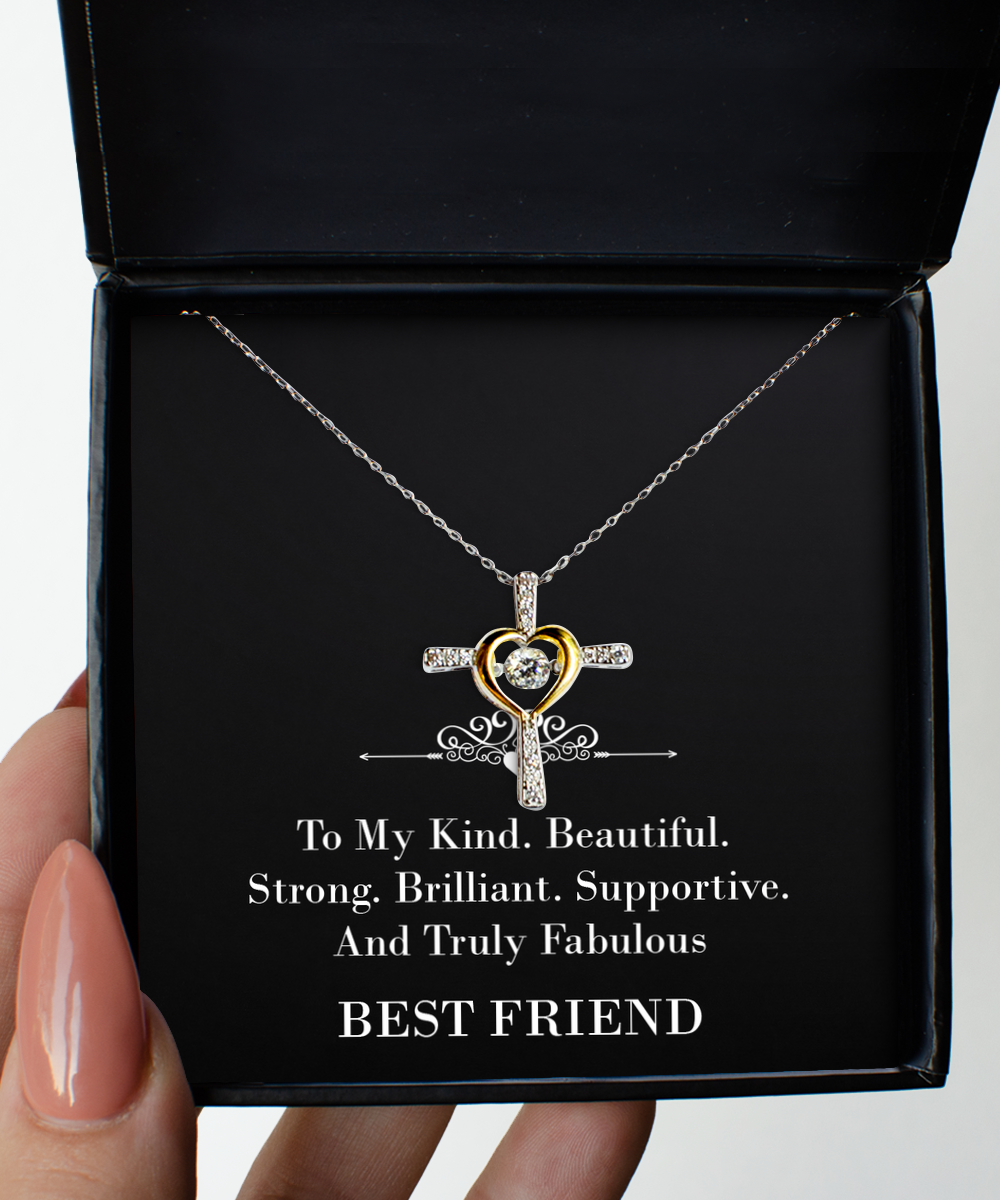 To My Friend Gifts, Truly Fabulous, Cross Dancing Necklace For Women, Birthday Jewelry Gifts From Bestie