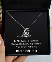 Load image into Gallery viewer, To My Friend Gifts, Truly Fabulous, Wishbone Dancing Necklace For Women, Birthday Jewelry Gifts From Bestie
