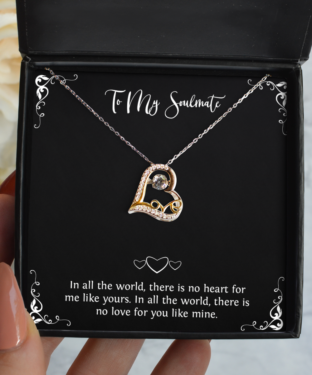 To My Girlfriend, In All the World, Love Dancing Necklace For Women, Anniversary Birthday Valentines Day Gifts From Boyfriend