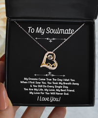 Load image into Gallery viewer, To My Girlfriend, My Dreams Come Tru The Day I Met You, Love Dancing Necklace For Women, Anniversary Birthday Valentines Day Gifts From Boyfriend
