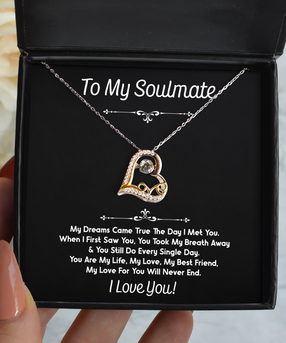 To My Girlfriend, My Dreams Come Tru The Day I Met You, Love Dancing Necklace For Women, Anniversary Birthday Valentines Day Gifts From Boyfriend