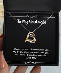 Load image into Gallery viewer, To My Girlfriend, My Dreams Come True When I Met You, Love Dancing Necklace For Women, Anniversary Birthday Valentines Day Gifts From Boyfriend
