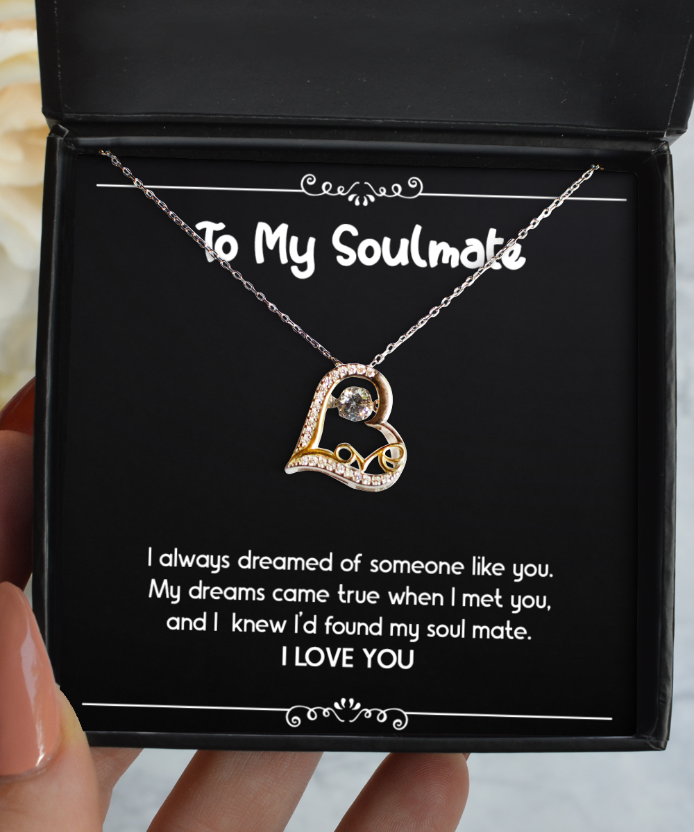 To My Girlfriend, My Dreams Come True When I Met You, Love Dancing Necklace For Women, Anniversary Birthday Valentines Day Gifts From Boyfriend
