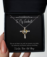 Load image into Gallery viewer, To My Girlfriend, You Are My Heart, Cross Dancing Necklace For Women, Anniversary Birthday Valentines Day Gifts From Boyfriend
