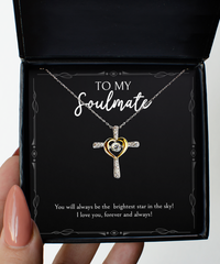 Load image into Gallery viewer, To My Wife, Forever And Always, Cross Dancing Necklace For Women, Anniversary Birthday Valentines Day Gifts From Husband

