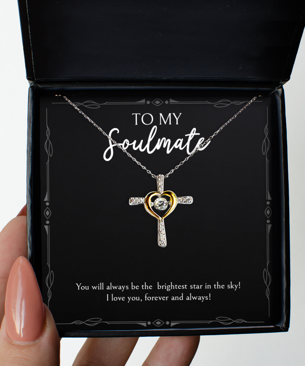 To My Wife, Forever And Always, Cross Dancing Necklace For Women, Anniversary Birthday Valentines Day Gifts From Husband