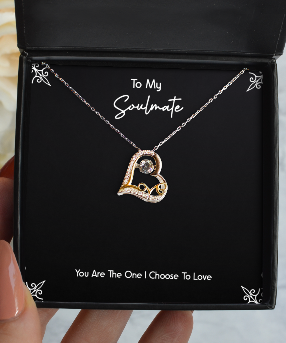 To My Girlfriend, You Are The One I Choose To Love, Love Dancing Necklace For Women, Anniversary Birthday Valentines Day Gifts From Boyfriend
