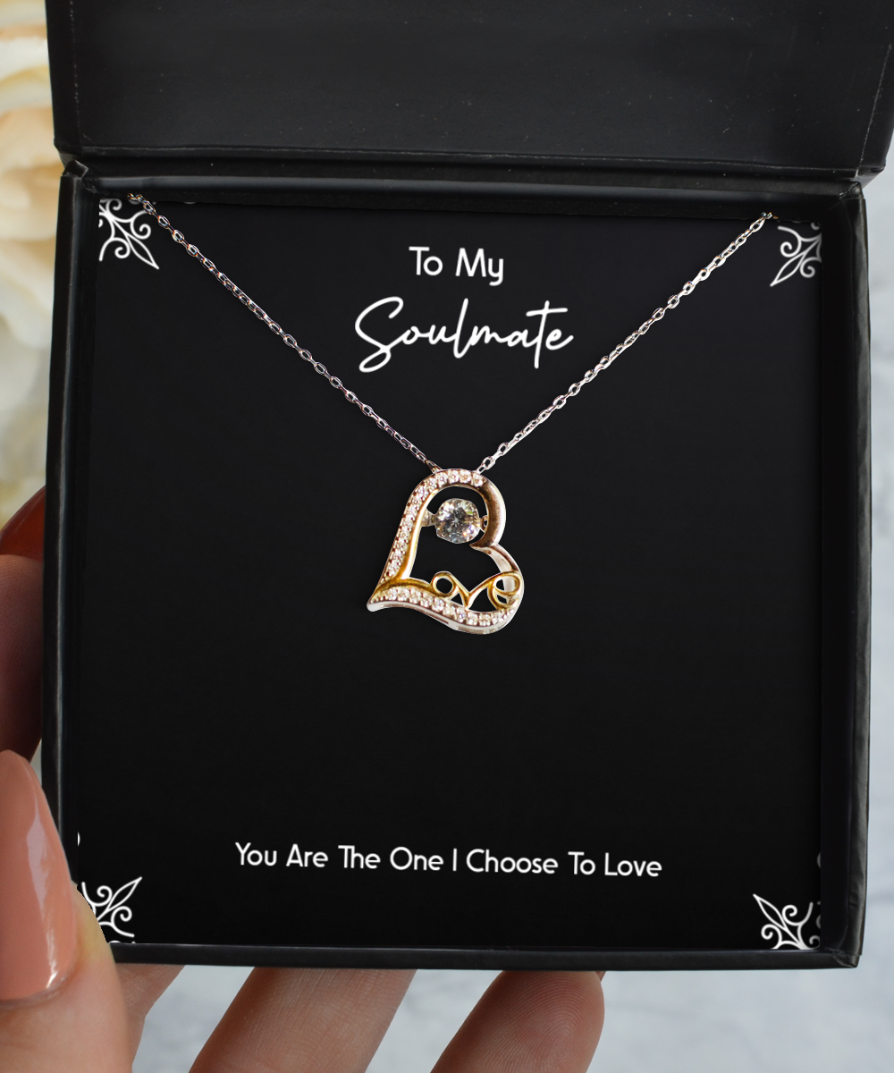 To My Girlfriend, You Are The One I Choose To Love, Love Dancing Necklace For Women, Anniversary Birthday Valentines Day Gifts From Boyfriend