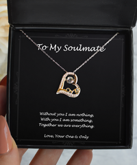 Load image into Gallery viewer, To My Wife, Without You I Am Nothing, Love Dancing Necklace For Women, Anniversary Birthday Valentines Day Gifts From Husband
