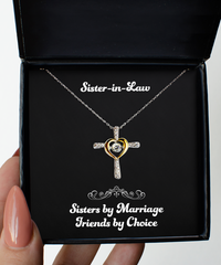 Load image into Gallery viewer, To My Sister-in-law Gifts, Sisters By Marriage, Cross Dancing Necklace For Women, Birthday Jewelry Gifts From Sister
