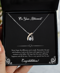 Load image into Gallery viewer, Retirement Gifts, his Is A Very Special Time For You, Happy Retirement Wishbone Dancing Neckace For Women, Retirement Party Favor From Friends Coworkers
