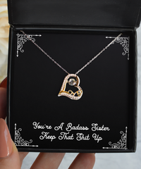 Load image into Gallery viewer, To My Badass Sister Gifts, You’re A Badass Sister, Love Dancing Necklace For Women, Birthday Jewelry Gifts From Sister
