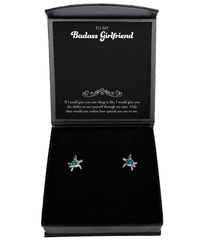 Load image into Gallery viewer, To My Badass Girlfriend, Special You Are To Me, Opal Turtle Earrings For Women, Anniversary Birthday Valentines Day Gifts From Boyfriend
