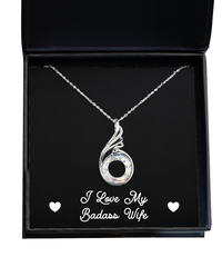 Load image into Gallery viewer, To My Badass Wife Gifts, I Love My Badass Wife, Rising Phoenix Necklace For Women, Birthday Jewelry Gifts From Husband
