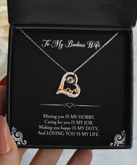 Load image into Gallery viewer, To My Badass Wife Gifts, Loving You Is My Life, Love Dancing Necklace For Women, Wedding Day Thank You Ideas From Husband
