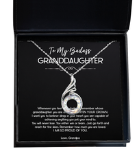 Load image into Gallery viewer, To My Badass Granddaughter Gifts, I Am So Proud Of You, Rising Phoenix Necklace For Women, Birthday Jewelry Gifts From Grandpa
