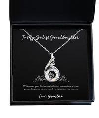 Load image into Gallery viewer, To My Badass Granddaughter Gifts, Whenever You Feel Overwhelmed, Rising Phoenix Necklace For Women, Birthday Jewelry Gifts From Grandma

