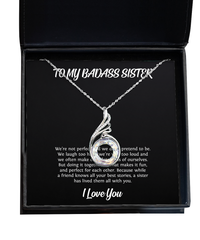 Load image into Gallery viewer, To My Badass Sister Gifts, We Laugh Too Hard, Rising Phoenix Necklace For Women, Birthday Jewelry Gifts From Sister
