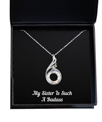 Load image into Gallery viewer, To My Badass Sister Gifts, My Sister Is Such A Badass, Rising Phoenix Necklace For Women, Birthday Jewelry Gifts From Sister
