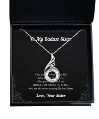 Load image into Gallery viewer, To My Badass Sister Gifts, You Are The Most Amazing Badass Sister, Rising Phoenix Necklace For Women, Birthday Jewelry Gifts From Sister
