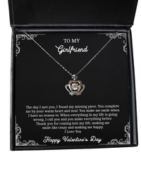 Load image into Gallery viewer, To My Girlfriend, The Day I Met You, Crown Pendant Necklace For Women, Valentines Day Gifts From Boyfriend
