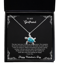 Load image into Gallery viewer, To My Girlfriend, The Day I Met You, Opal Turtle Necklace For Women, Valentines Day Gifts From Boyfriend
