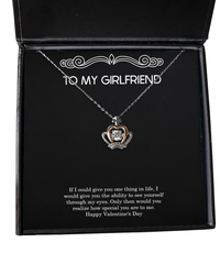 Load image into Gallery viewer, To My Girlfriend, How Special You Are To Me, Crown Pendant Necklace For Women, Valentines Day Gifts From Boyfriend
