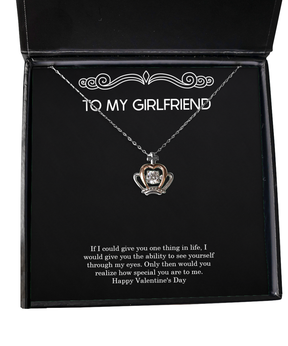 To My Girlfriend, How Special You Are To Me, Crown Pendant Necklace For Women, Valentines Day Gifts From Boyfriend