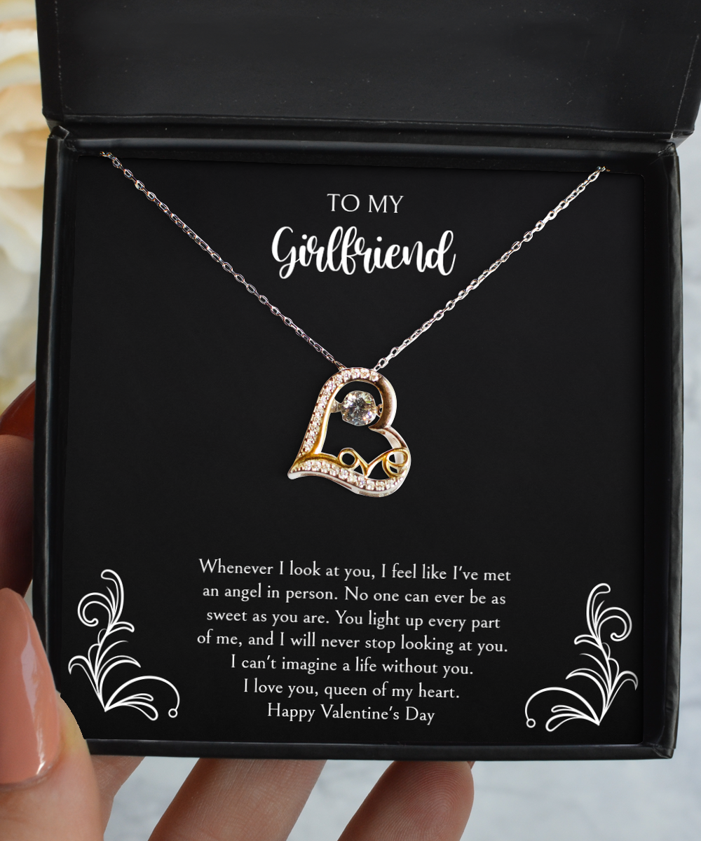 To My Girlfriend, I Can't Imagine A Life Without You, Love Dancing Necklace For Women, Valentines Day Gifts From Boyfriend
