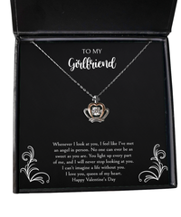 Load image into Gallery viewer, To My Girlfriend, I Can&#39;t Imagine A Life Without You, Crown Pendant Necklace For Women, Valentines Day Gifts From Boyfriend
