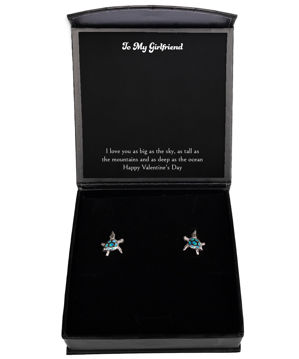 To My Girlfriend, I Love You As Big As The Sky, Opal Turtle Earrings For Women, Valentines Day Gifts From Boyfriend