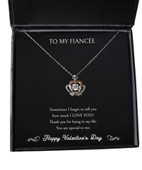 Load image into Gallery viewer, To My Fiancée, You Are Special To Me, Crown Pendant Necklace For Women, Valentines Day Gifts From Fiancé
